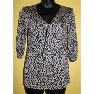 NWT Banana Republic Small Animal Print Knit Top Classy Sexy
